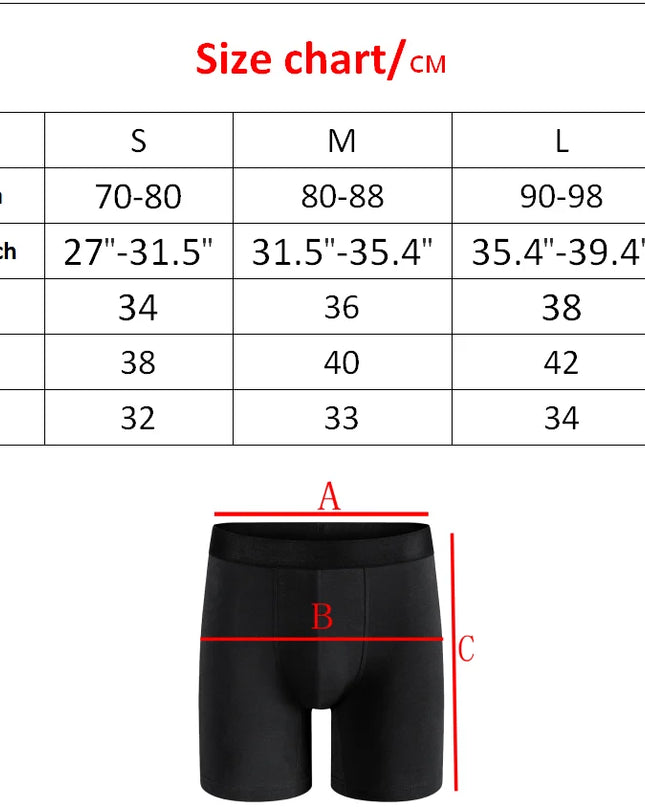10-Pack Men’s Cotton Mid-Long Boxer Shorts – Comfortable & Breathable Underwear for Men