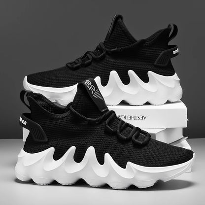 Men's Breathable High Top Lace-Up Sneakers - Various Colors