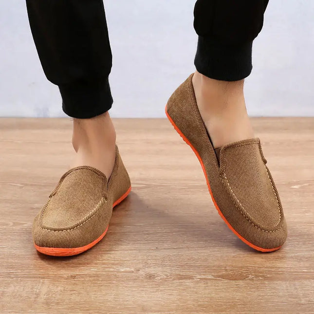 Men's Casual Canvas Loafers - Stylish Slip-On Shoes