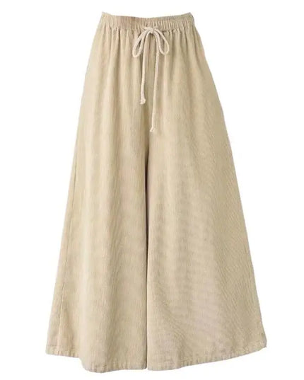 Women’s Cotton Bohemian Loose Wide-Leg Trousers