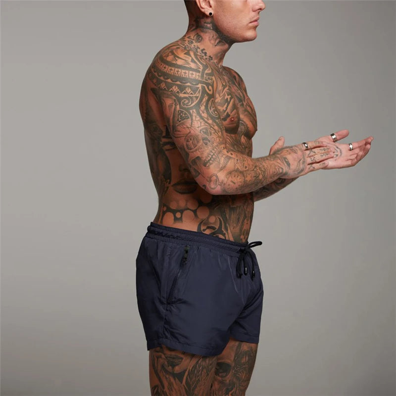 Men's Breathable Quick-Dry Thin Zip Pocket Shorts