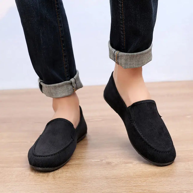 Men's Casual Canvas Loafers - Stylish Slip-On Shoes