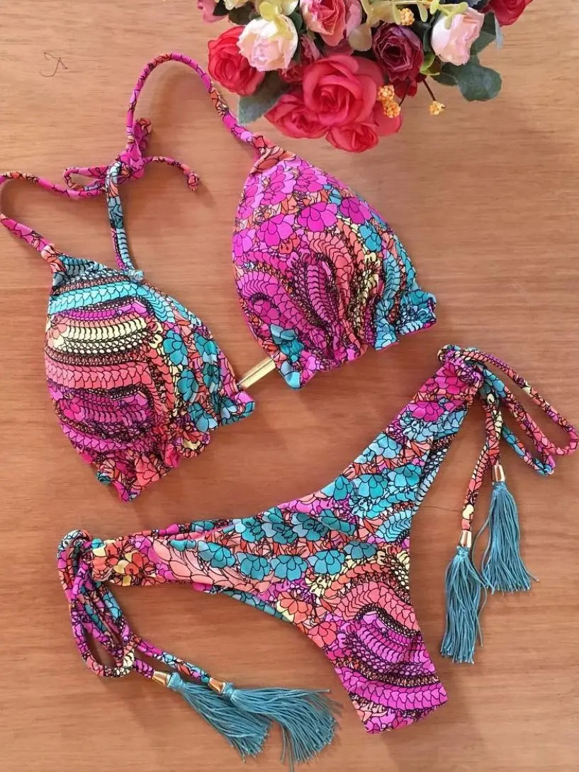 Women's Two-Piece Bikini Set - Various Colors And Designs