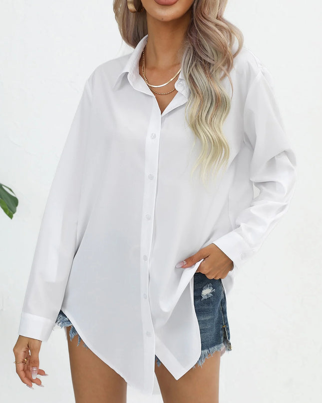Women's Relaxed Fit Long-Sleeved Casual Shirt