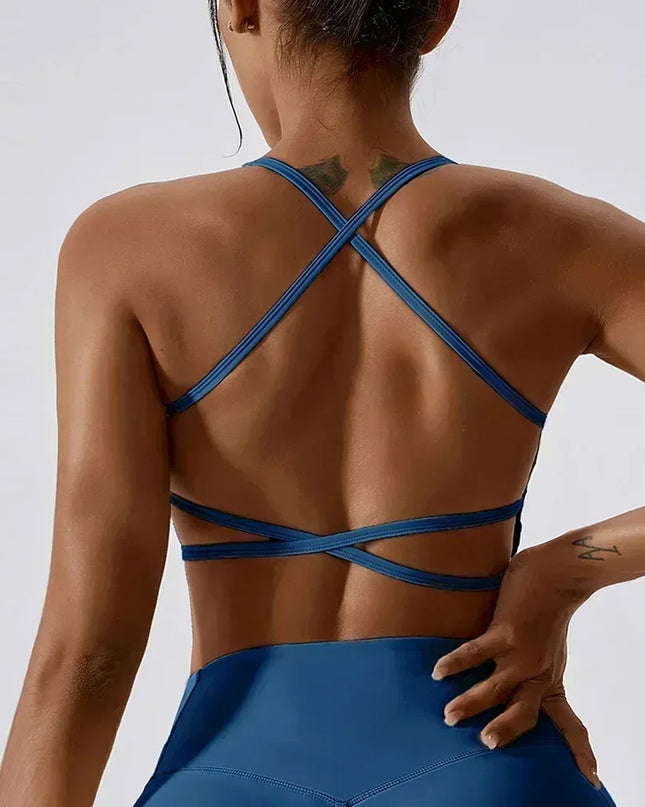 Women's Back Sports Bra for Yoga and Fitness  - Various Colors