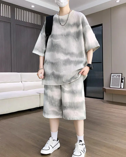 Men's Loose Fit 2-Piece T-Shirt and Shorts Set
