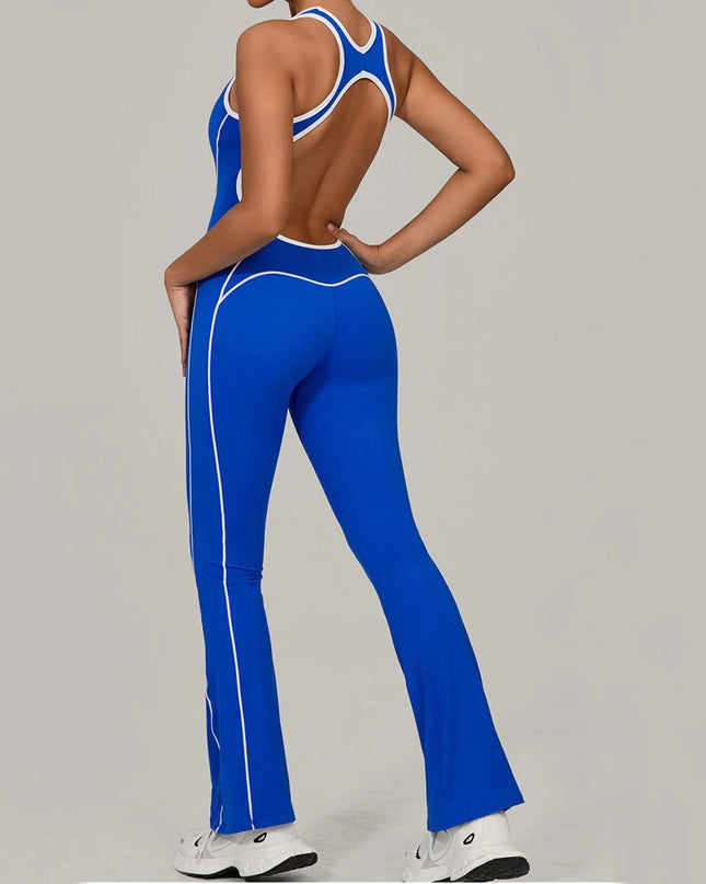 Women's One-Piece Jumpsuit - Slim Fit and Flared Style