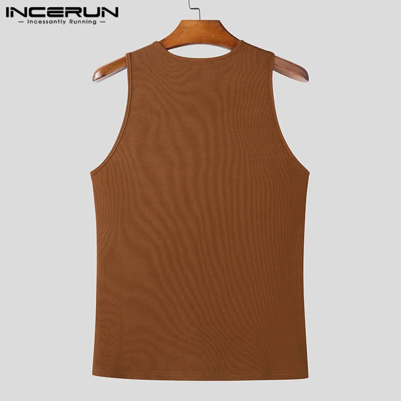 Incerun Men's Sleeveless Zipper Vest
