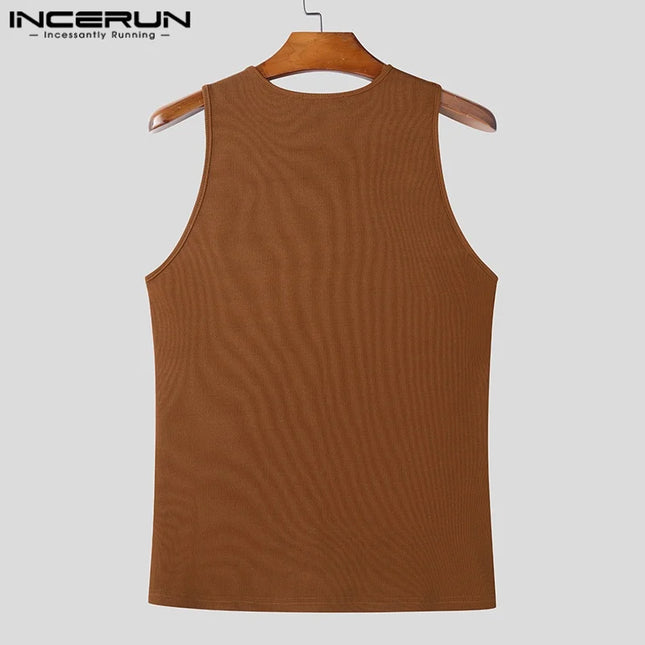 Incerun Men's Sleeveless Zipper Vest