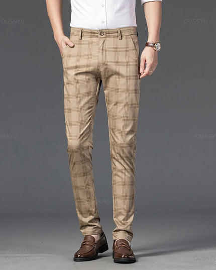 Men's Classic Stripe & Plaid Trousers – Stylish Men's Casual & Formal Pants