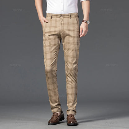Men's Classic Stripe & Plaid Trousers – Stylish Men's Casual & Formal Pants