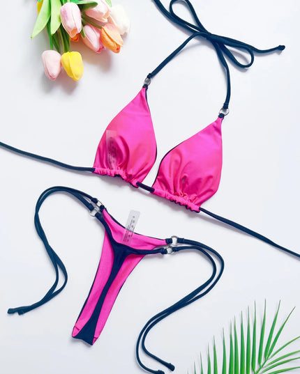 Women's Two-Piece Triangle Bikini Swimsuit Set