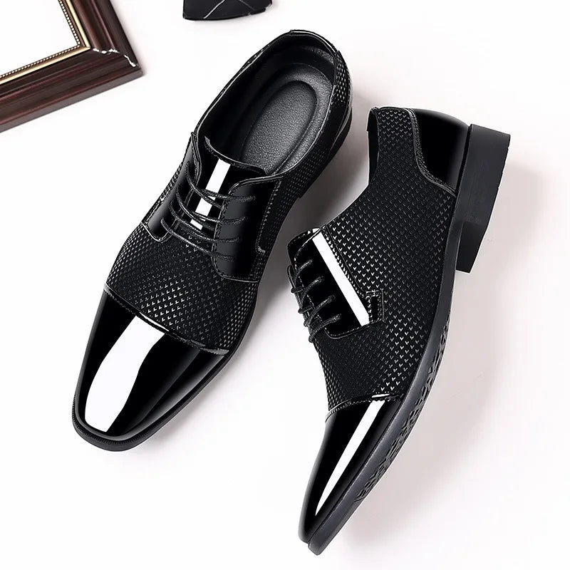 Men's Faux Leather Oxford Shoes