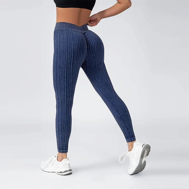 Women's Seamless High-Waist Yoga Pants with Hip-Lifting Design