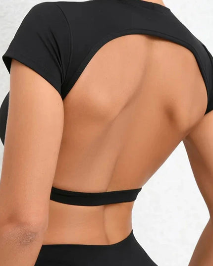 Breathable Backless Crop Tops for Women - Various Colors