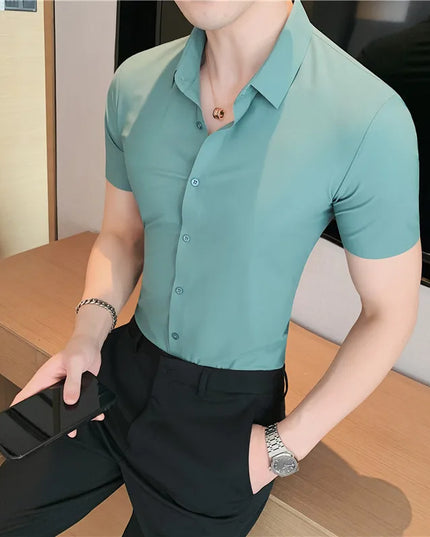 Men's Breathable Stretch Long Sleeve Shirt