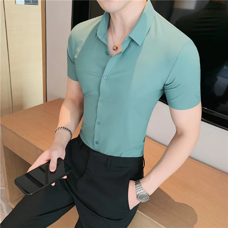 Men's Breathable Stretch Long Sleeve Shirt