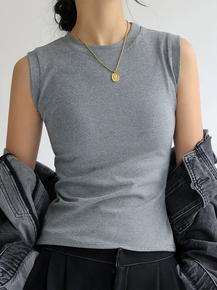 Women's Camisole Vest with Round Neck – Comfortable & Stylish Women's Tank Top
