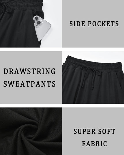 Women's Capri Yoga Pants with Drawstring and Pockets