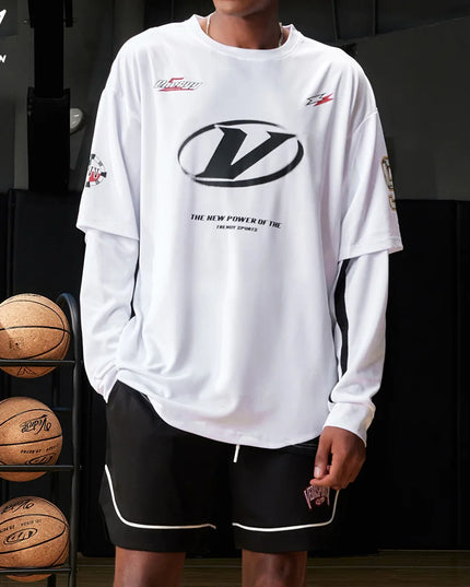 Veidoorn Men's Long Sleeve Athletic Workout Sweater – Comfortable Activewear for Men