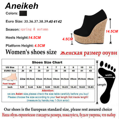 Women's Faux Suede Zippered Round Toe Platform Wedge Ankle Heels