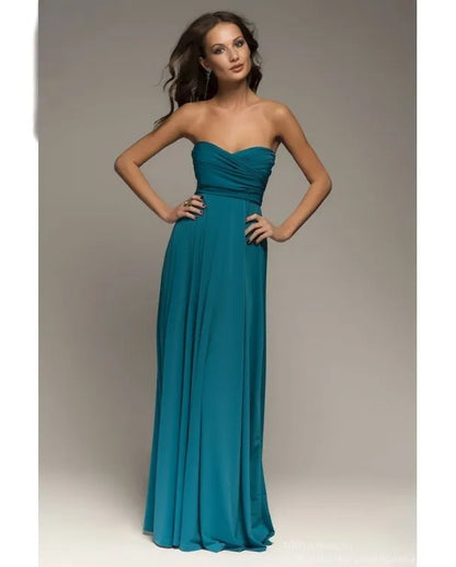 Convertible Red Bandage Dress for Women - Multiway Long Wrap Style