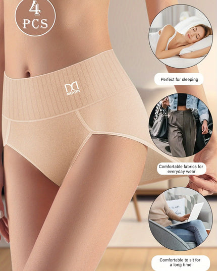 4-Pack Women's High-Waist Tummy Control Shapewear Briefs
