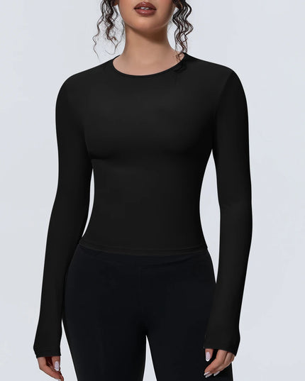 Women’s Long-Sleeve Slim-Fit Breathable Sports Top