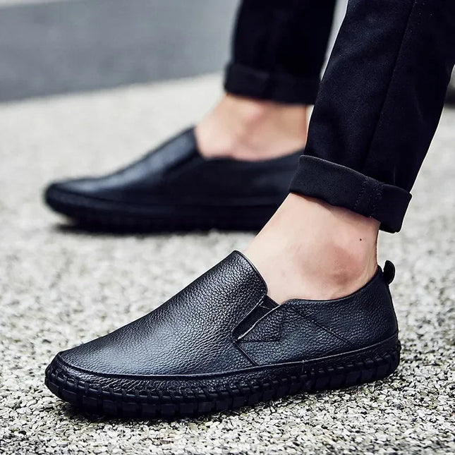 Men's Casual Slip-On Shoes in Genuine Leather