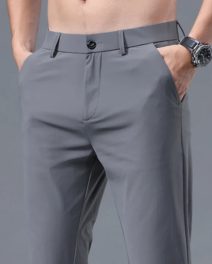 Men’s Slim-Fit Stretch Pants with a Lightweight Elastic Waist