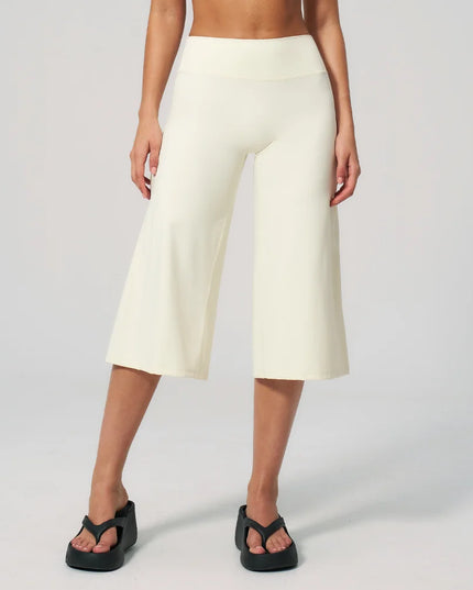 Women's Mid-Length Wide-Leg High-Waist Pants