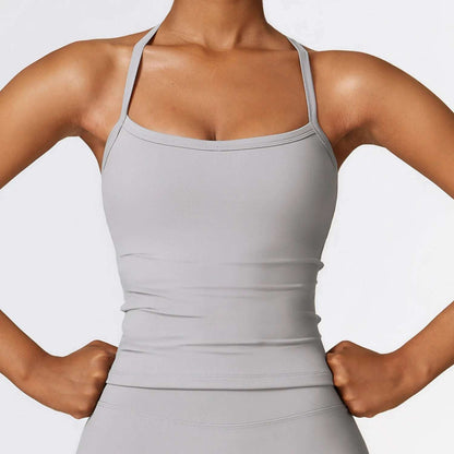 Women's Breathable Cross-Back Push-Up Vest