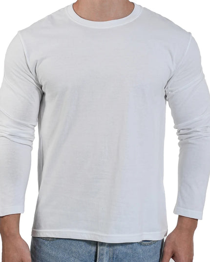 Men's Casual Long Cotton O-Neck Sweater