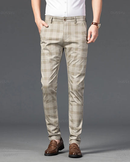 Men's Classic Stripe & Plaid Trousers – Stylish Men's Casual & Formal Pants