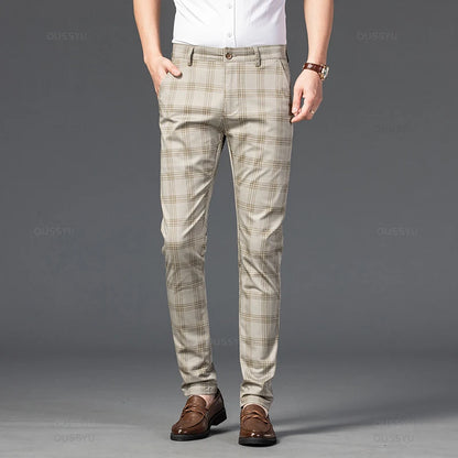 Men's Classic Stripe & Plaid Trousers – Stylish Men's Casual & Formal Pants