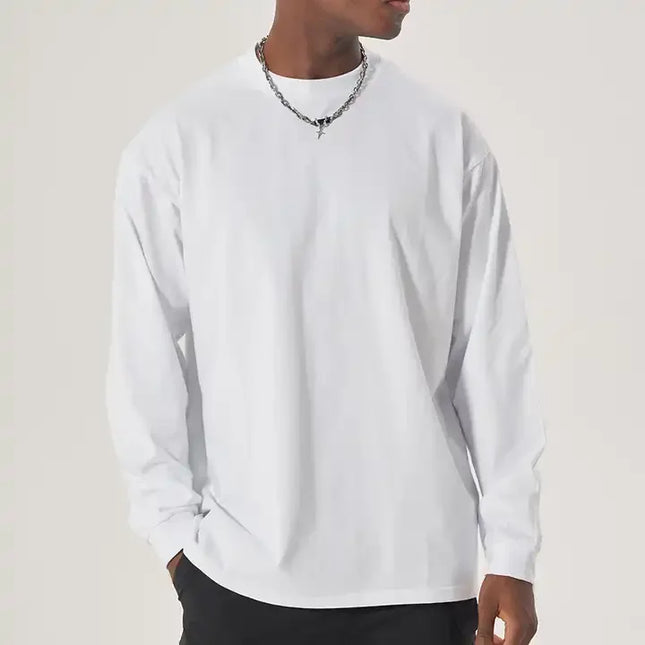 Men's Cotton Long Sleeve Casual Loose Fit Sweater