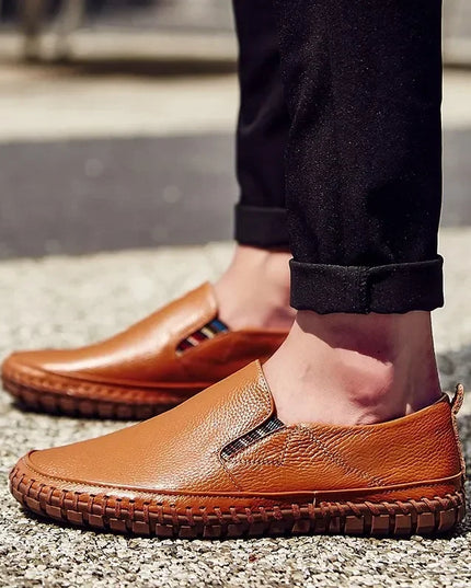 Men's Casual Slip-On Shoes in Genuine Leather