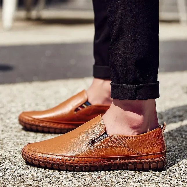Men's Casual Slip-On Shoes in Genuine Leather