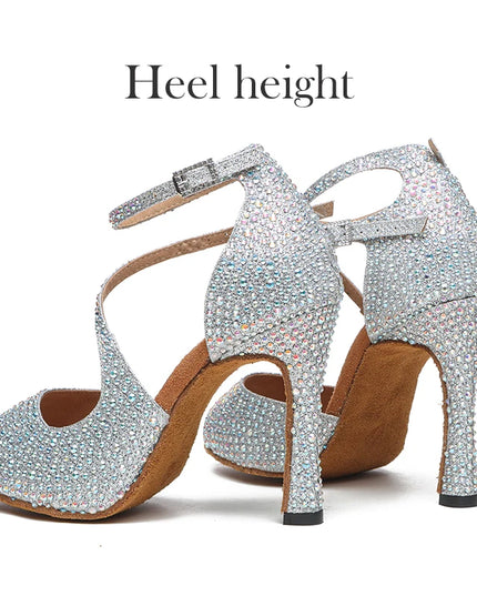 DKZSYIM Women’s Rhinestone High Heels