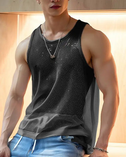 Men's Mesh Knit Tank Top