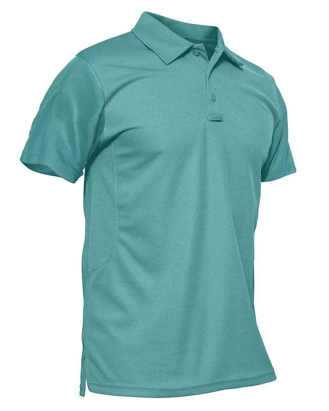 Vibrant Men's Short Sleeve Polo T-Shirt - Quick Dry Fashion Tee