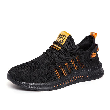 Men’s Breathable Mesh Casual Sneakers – Lightweight Lace-up Athletic Shoes