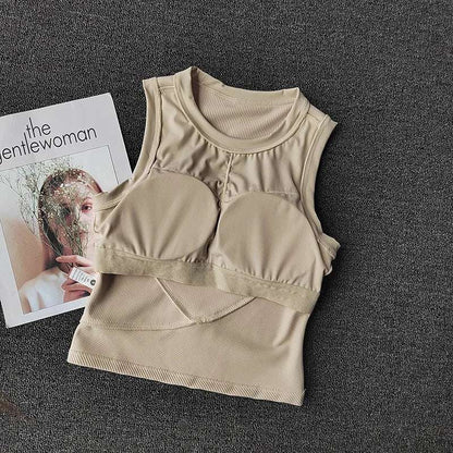 Women's Padded High-Impact Sports Bra Vest