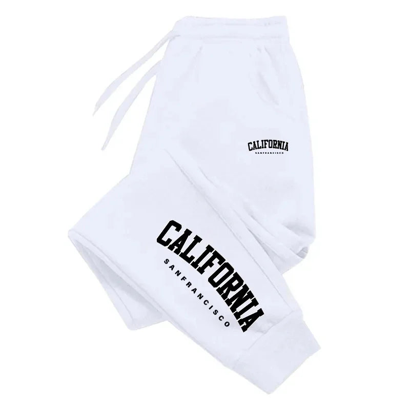 California Print Unisex Casual Joggers - Elastic Waist - Various Colors