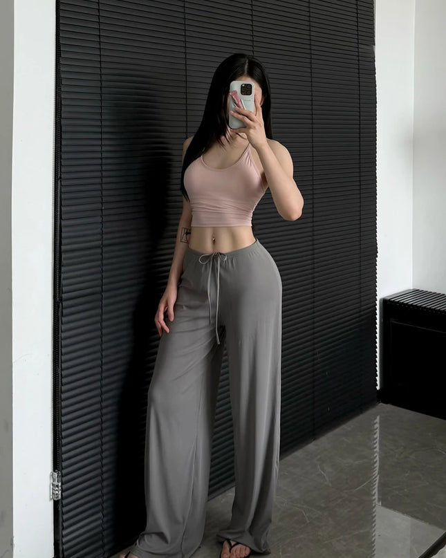 High Waist Wide Leg Sweatpants for Women