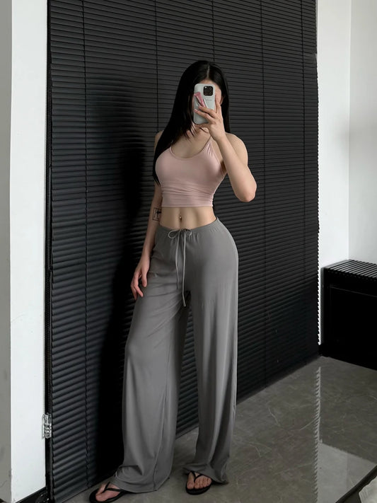 High Waist Wide Leg Sweatpants for Women