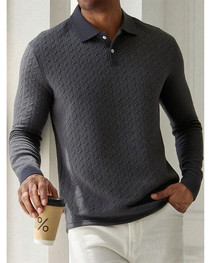 Men's Long Sleeve Button-Up Sweater - Stylish, Comfortable Knit