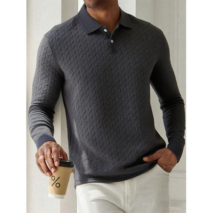 Men's Long Sleeve Button-Up Sweater - Stylish, Comfortable Knit