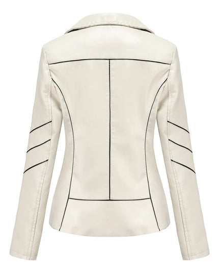 Women's PU Faux Leather Casual Biker Jacket