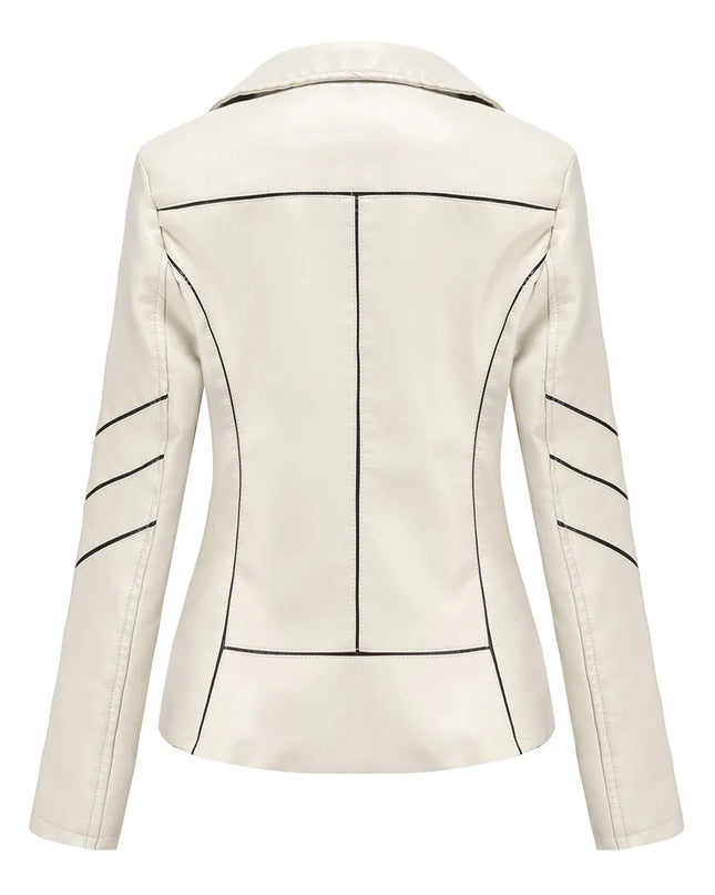 Women's PU Faux Leather Casual Biker Jacket